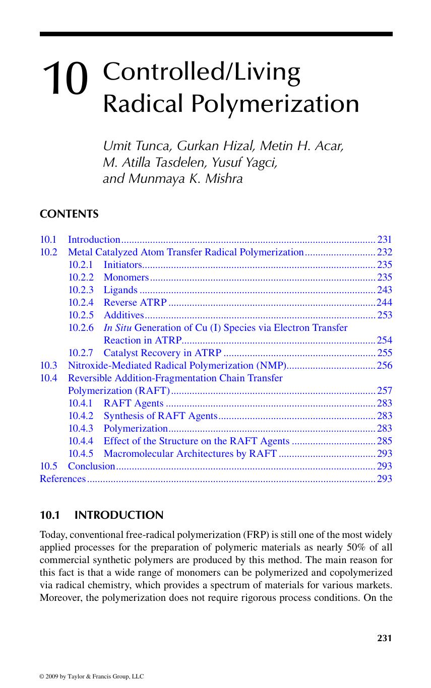 Handbook of Vinyl Polymers: Radical Polymerization, Process, and Technology, Second Edition by Umit Tunca Gurkan Hizal Metin H. Acar M. Atilla Tasdelen Yusuf Yagci and Munmaya K. Mishra