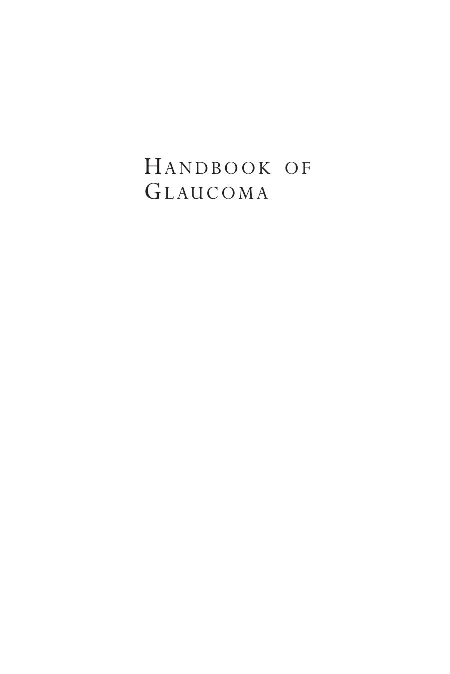 Handbook of glaucoma by Wilson Richard Philip; Azuara-Blanco Augusto; Costa Vital P