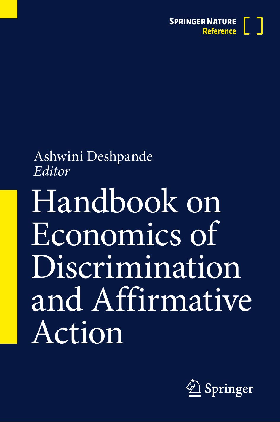 Handbook on Economics of Discrimination and Affirmative Action by Ashwini Deshpande (editor)