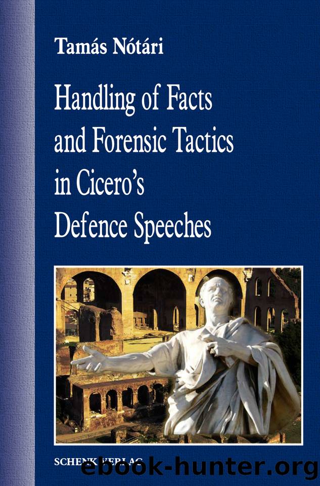 Handling of Facts and Forensic Tactics in Cicero’s Defence Speeches by Tamás Nótári