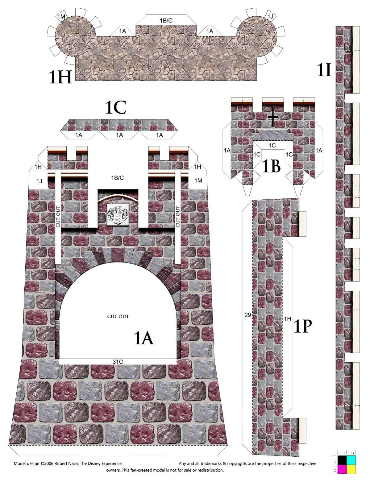 Handmade paper model Sleeping beauty castle by Packaging IDEE-monrabili