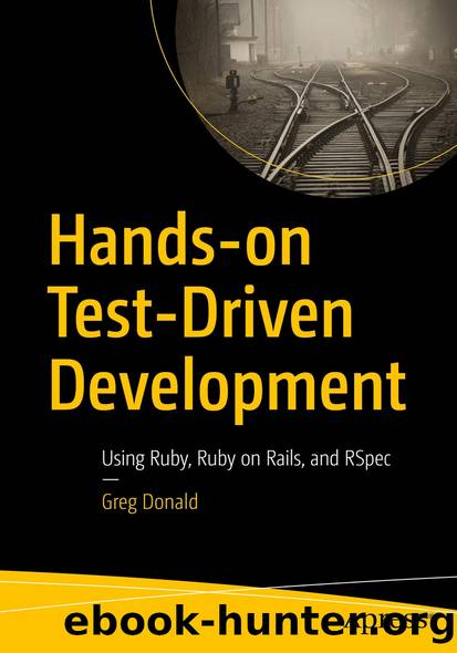 Hands-on Test-Driven Development by Greg Donald