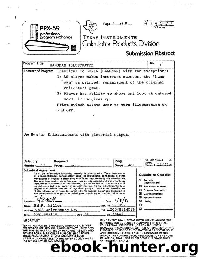 Hangman Illustrated by Unknown