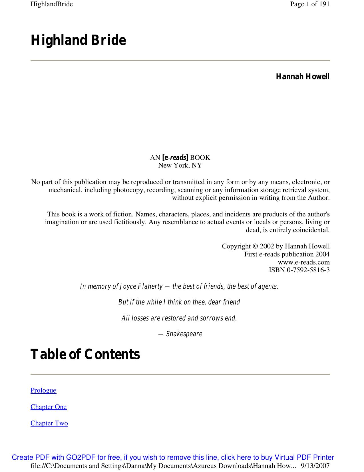 Hannah Howell - Murray Family 06 by Highland Bride