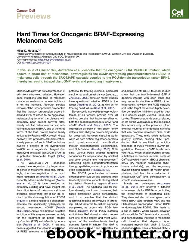 Hard Times for Oncogenic BRAF-Expressing Melanoma Cells by Miles D. Houslay