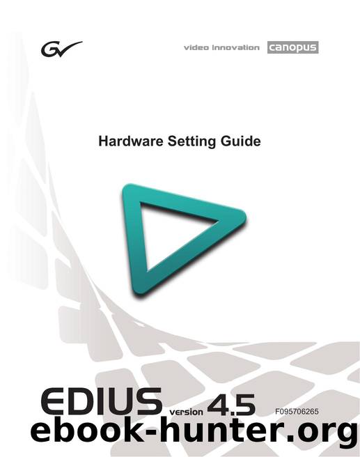 Hardware Setting Guide by Thomson