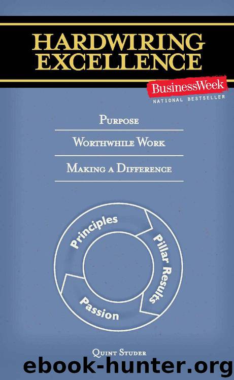 Hardwiring Excellence: Purpose, Worthwhile Work, Making a Difference by Quint Studer
