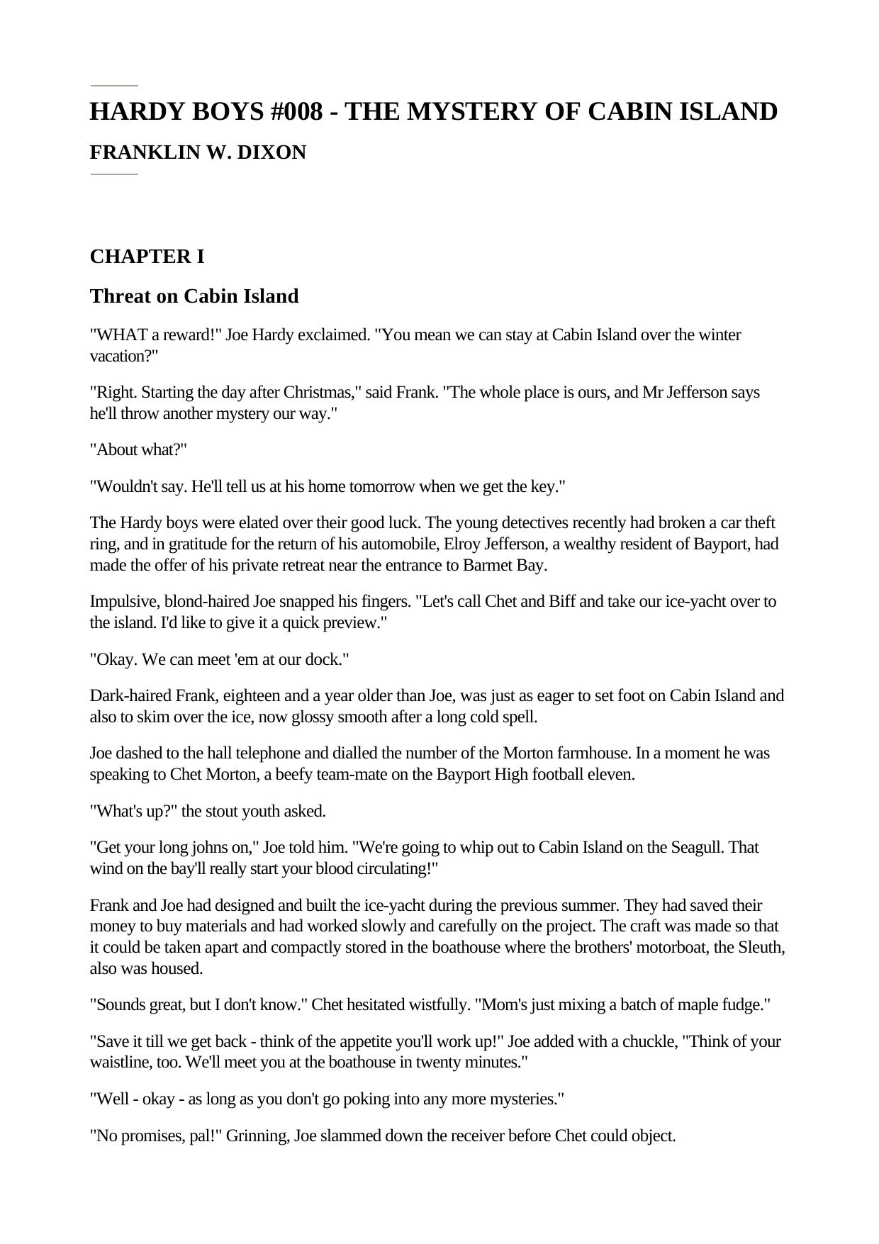 Hardy Boys Mystery Series by 8