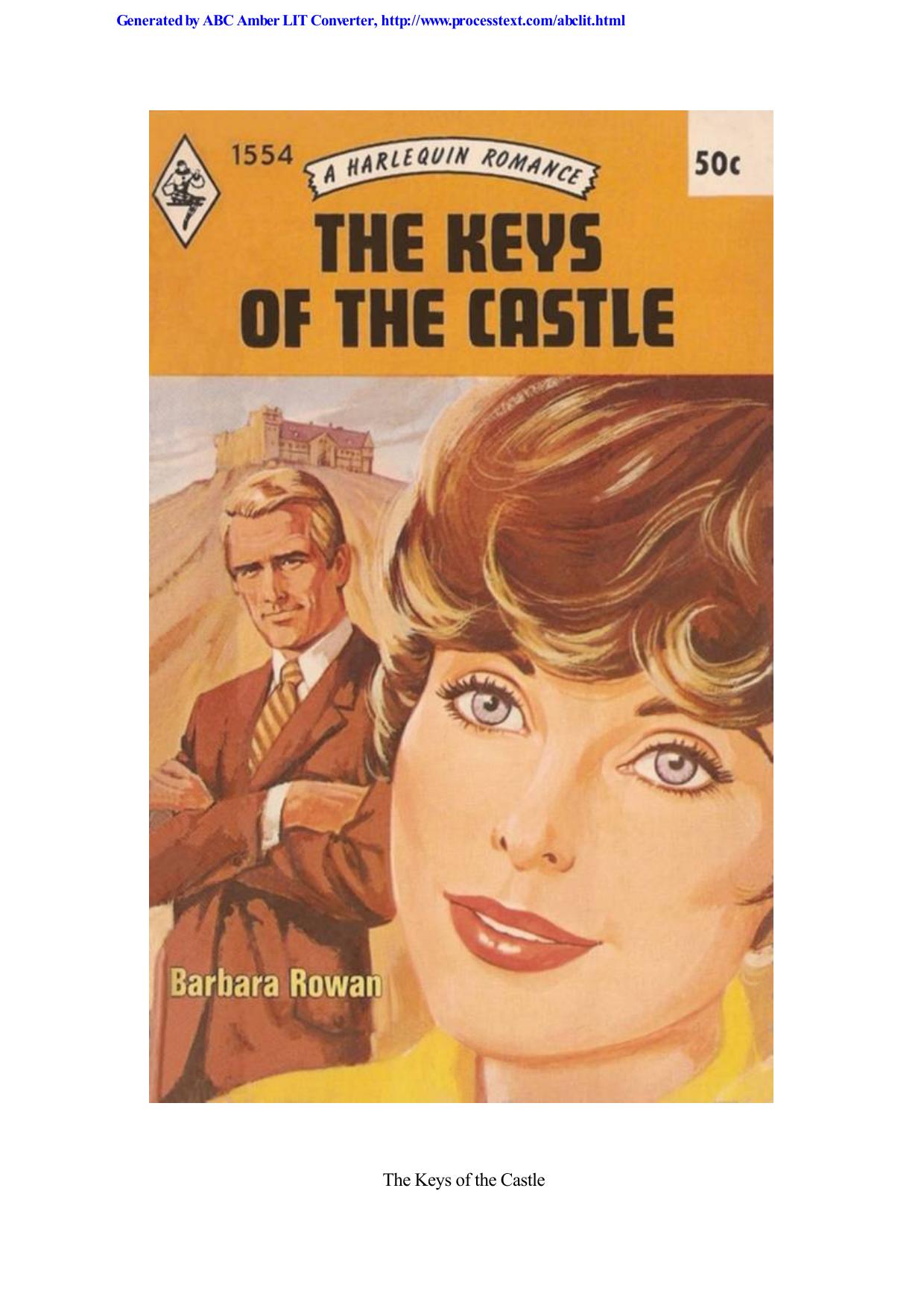 Harlequin Vintage - Keys of the Castle by Barbara Rowan