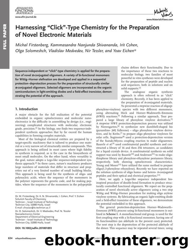 Harnessing ClickType Chemistry for the Preparation of Novel Electronic Materials by wcu