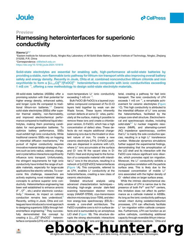 Harnessing heterointerfaces for superionic conductivity by Xiaona Li