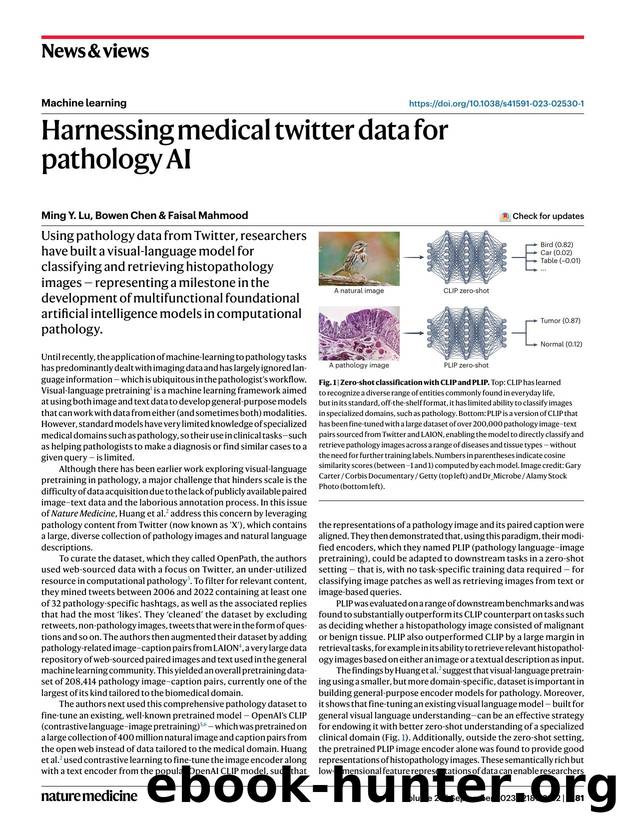 Harnessing medical twitter data for pathology AI by Ming Y. Lu & Bowen Chen & Faisal Mahmood
