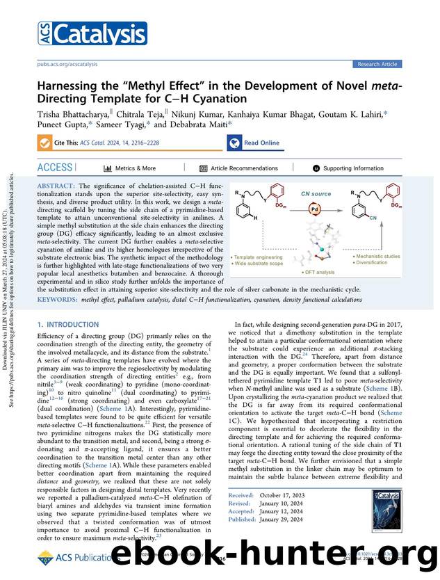 Harnessing the âMethyl Effectâ in the Development of Novel meta-Directing Template for CâH Cyanation by unknow