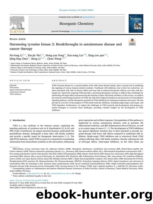 Harnessing tyrosine kinase 2: Breakthroughs in autoimmune disease and cancer therapy by unknow
