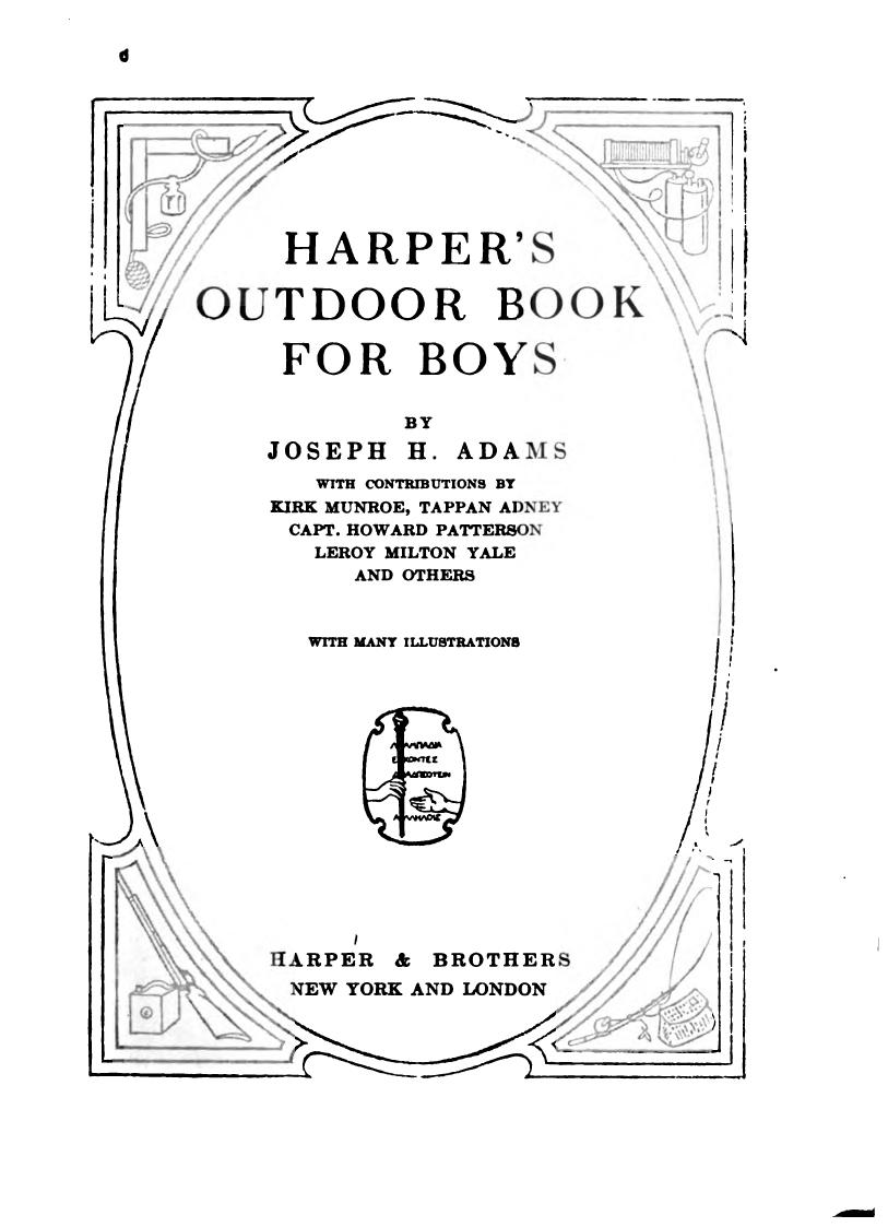 Harper's outdoor book for boys by Joseph Henry Adams