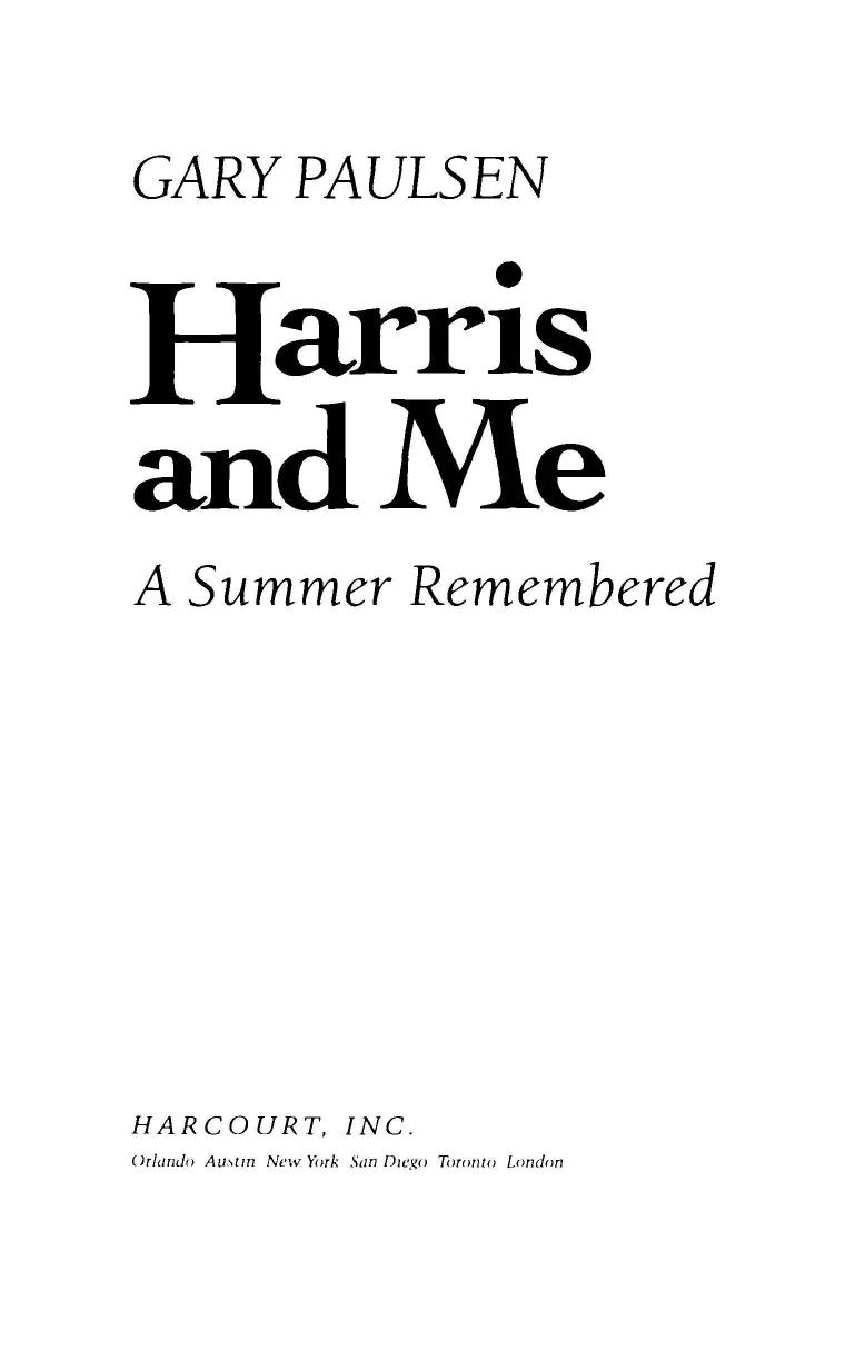 Harris and Me by Gary Paulsen
