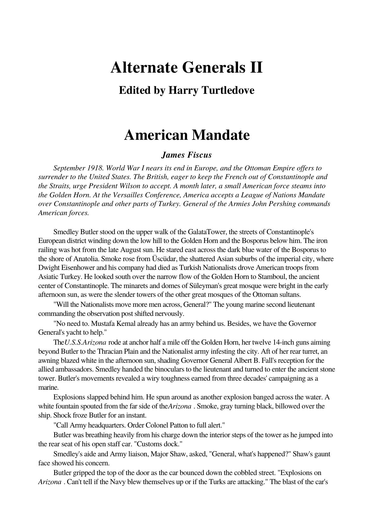 Harry Turtledove by Alternate Generals II