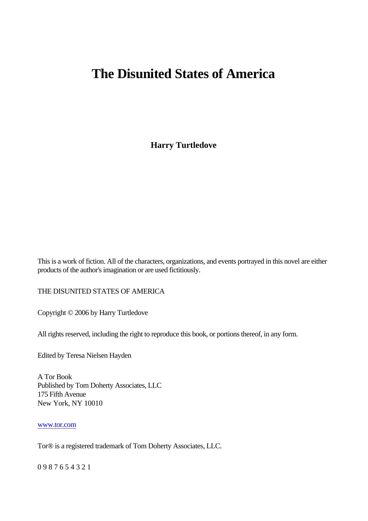 Harry Turtledove by The Disunited States of America