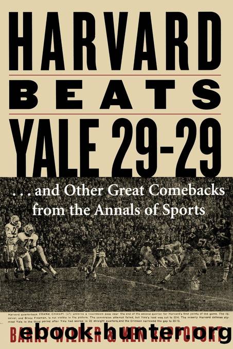 Harvard Beats Yale 29-29 by Barry Wilner & Ken Rappoport