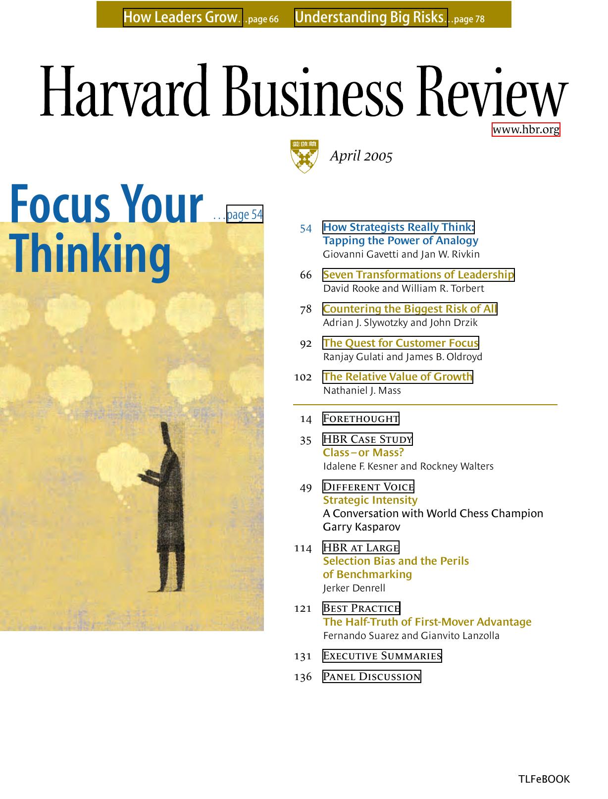 Harvard Business Review - April 2005 by Harvard Business School Publishing