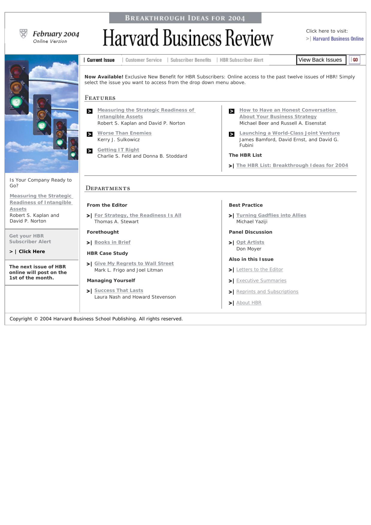 Harvard Business Review Online by Unknown