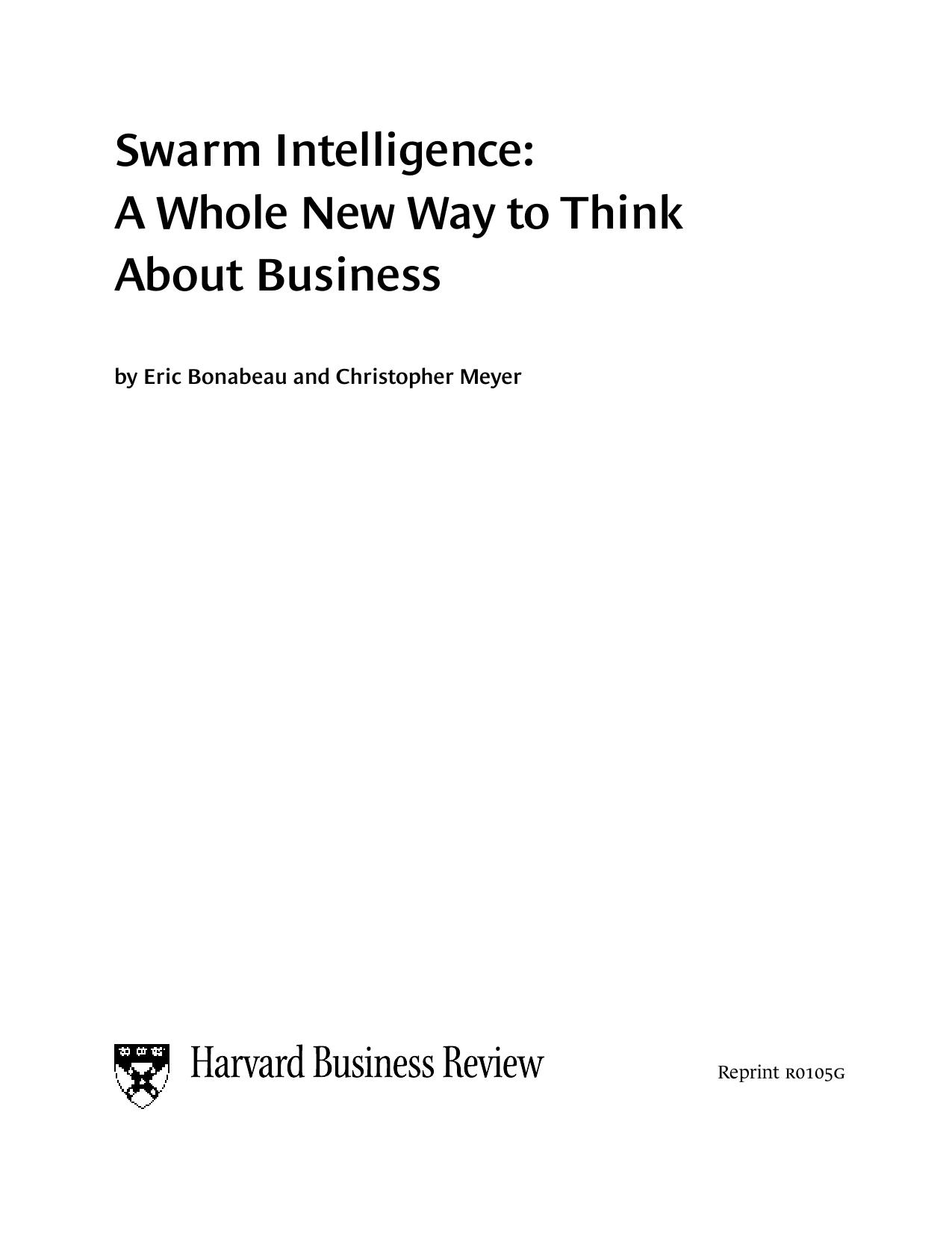 Harvard Business Review by Swarm Intelligence