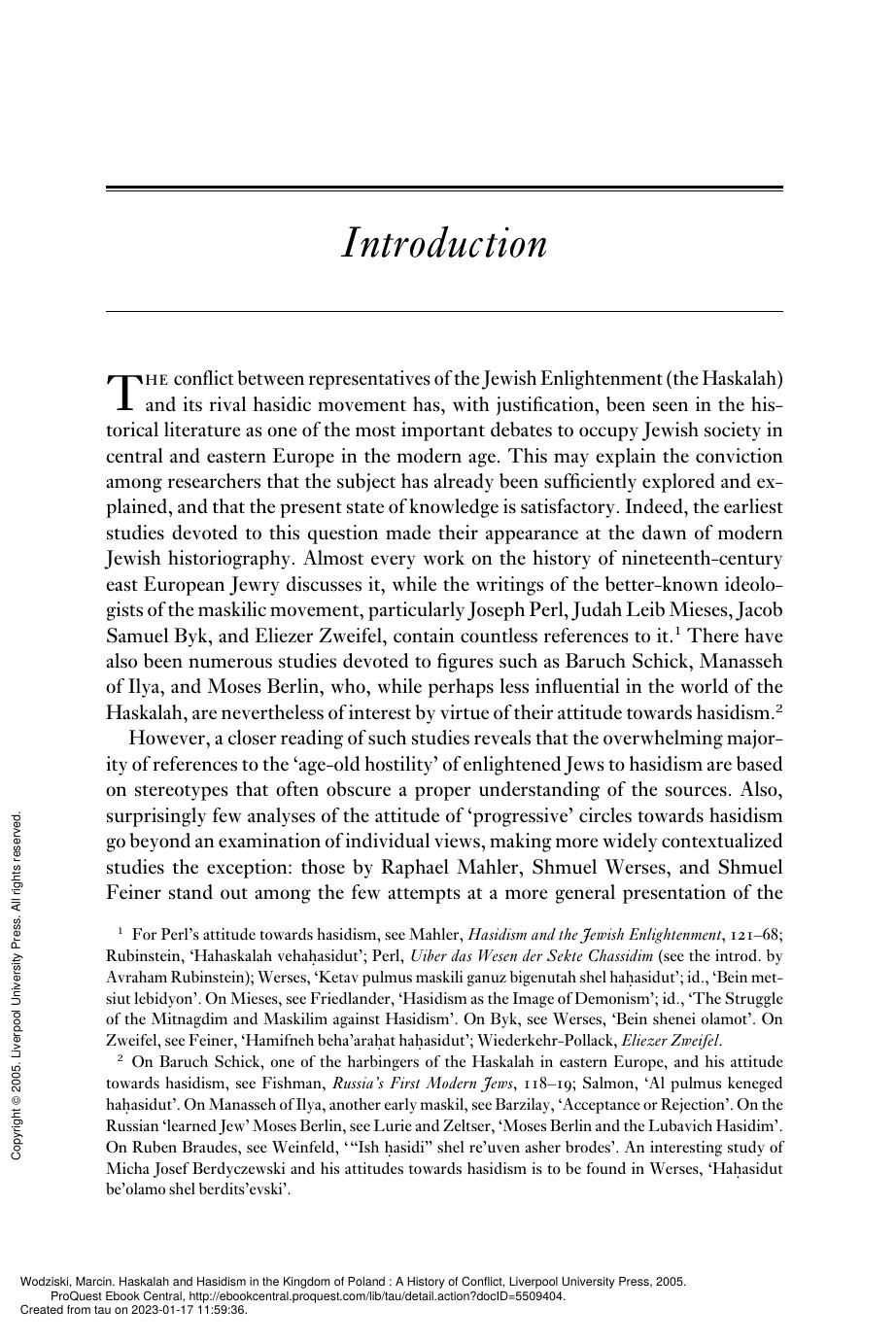 Haskalah and Hasidism in the Kingdom of Poland: A History of Conflict by Marcin Wodzinski