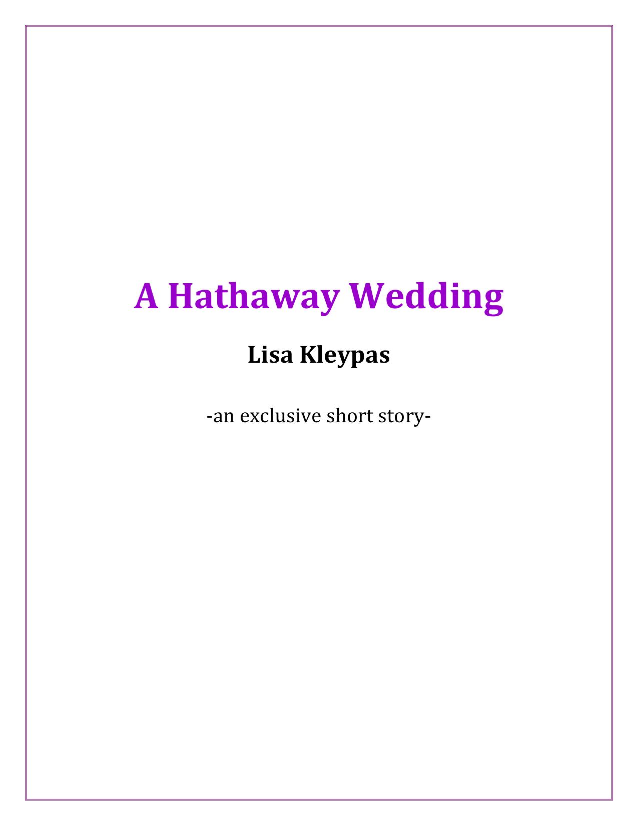 Hathaway 2.5 A Hathaway Wedding by Lisa Kleypas