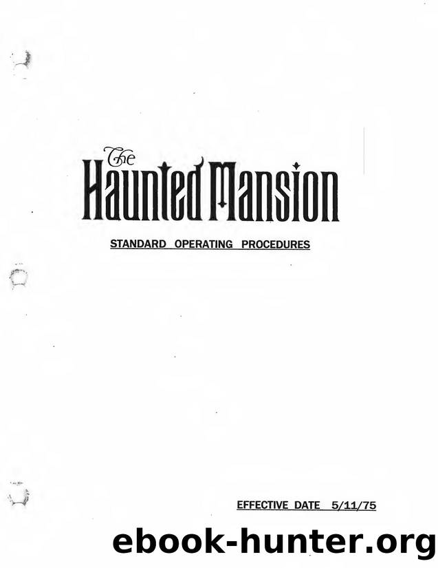 Haunted Mansion:Standard Operating Procedures by Disney WED
