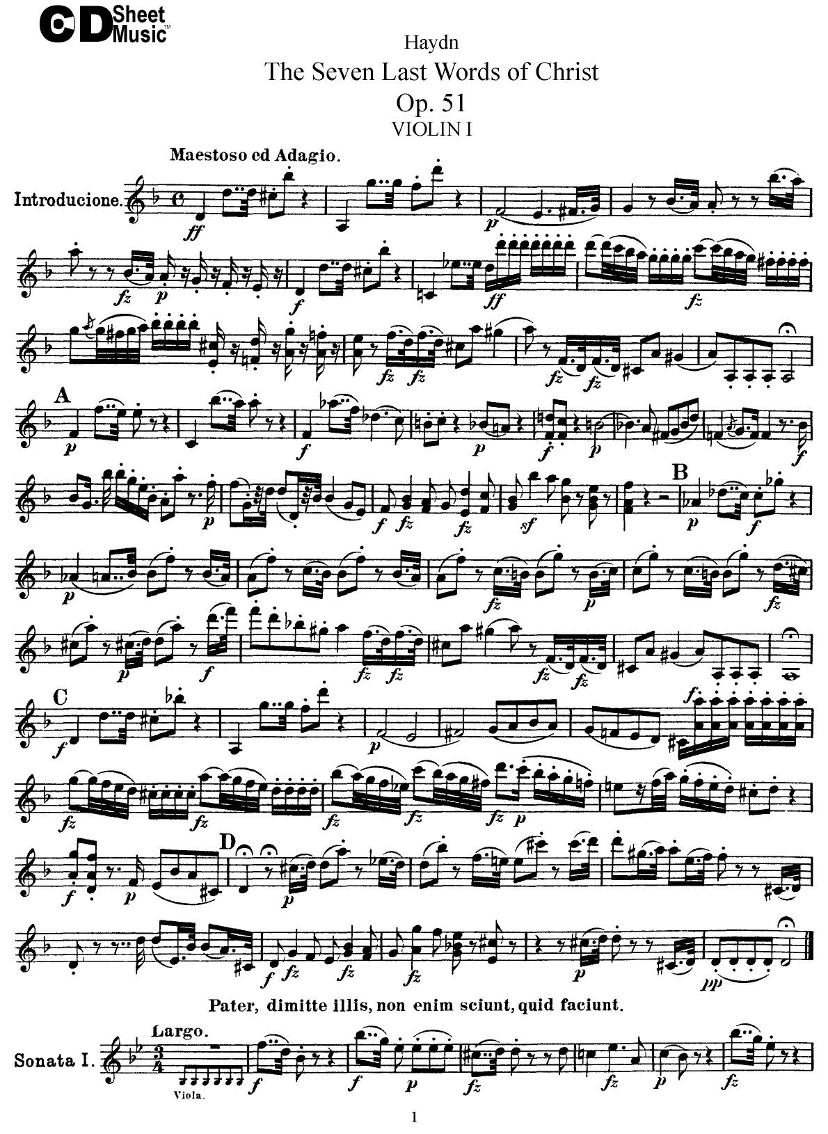 Haydn String Quartets: 7 Last Words of Christ, Op.51 by WBaxley Music Subito Music Corp & Stephens Pub. Co