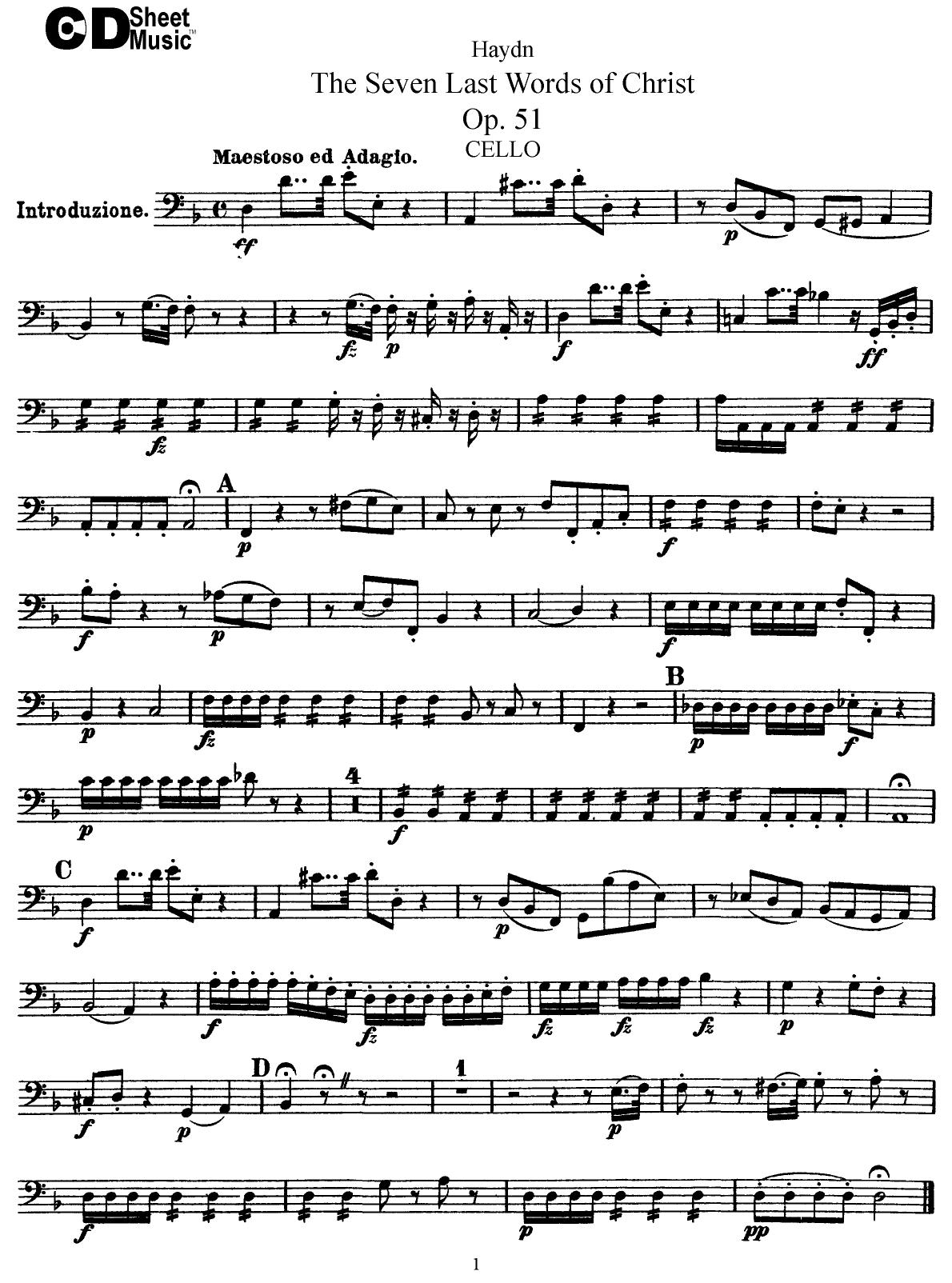 Haydn String Quartets: The 7 Last Words of Christ, Op.51 by WBaxley Music Subito Music Corp & Stephens Pub. Co