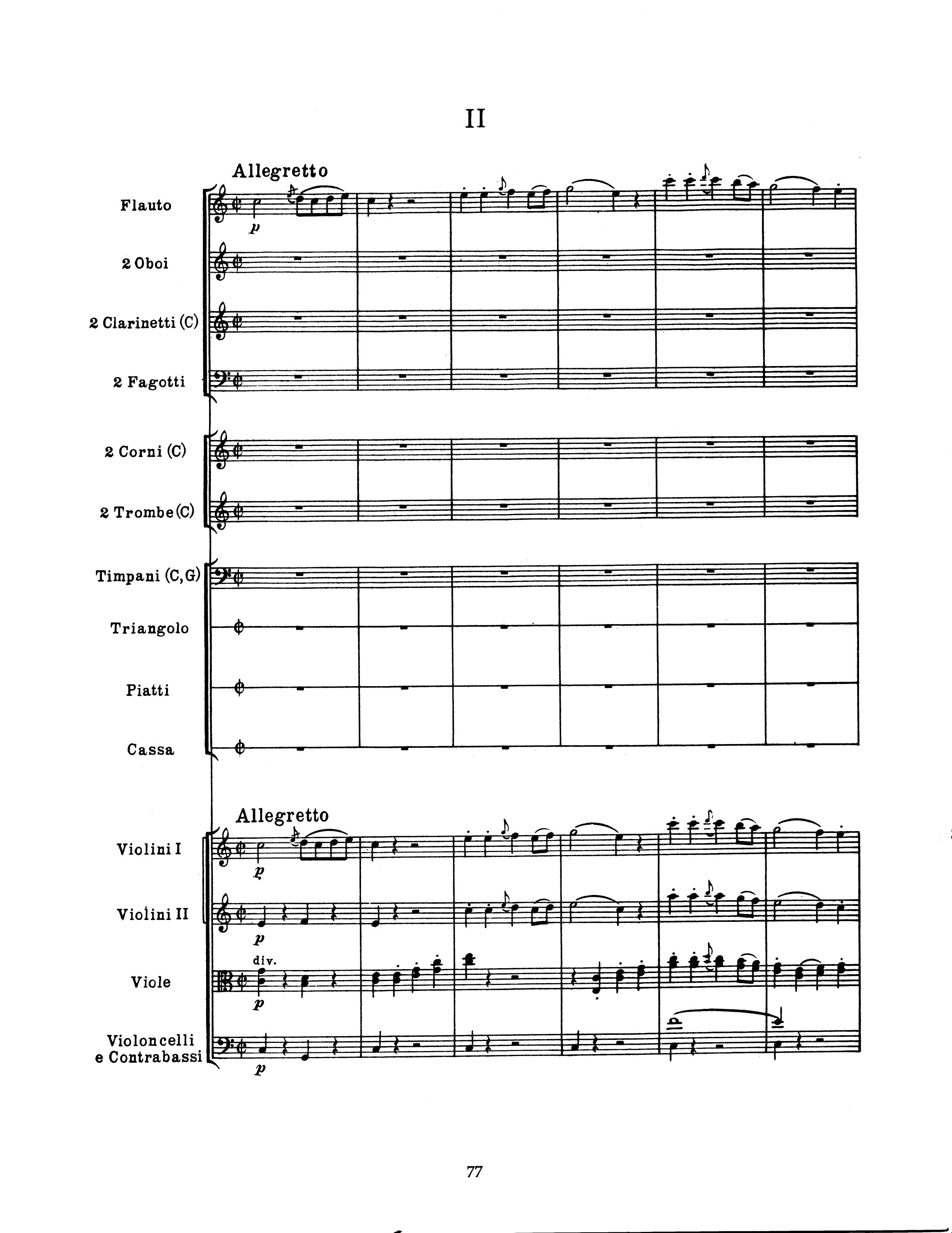 Haydn by Symphony No.100 Mvt.II Full Score