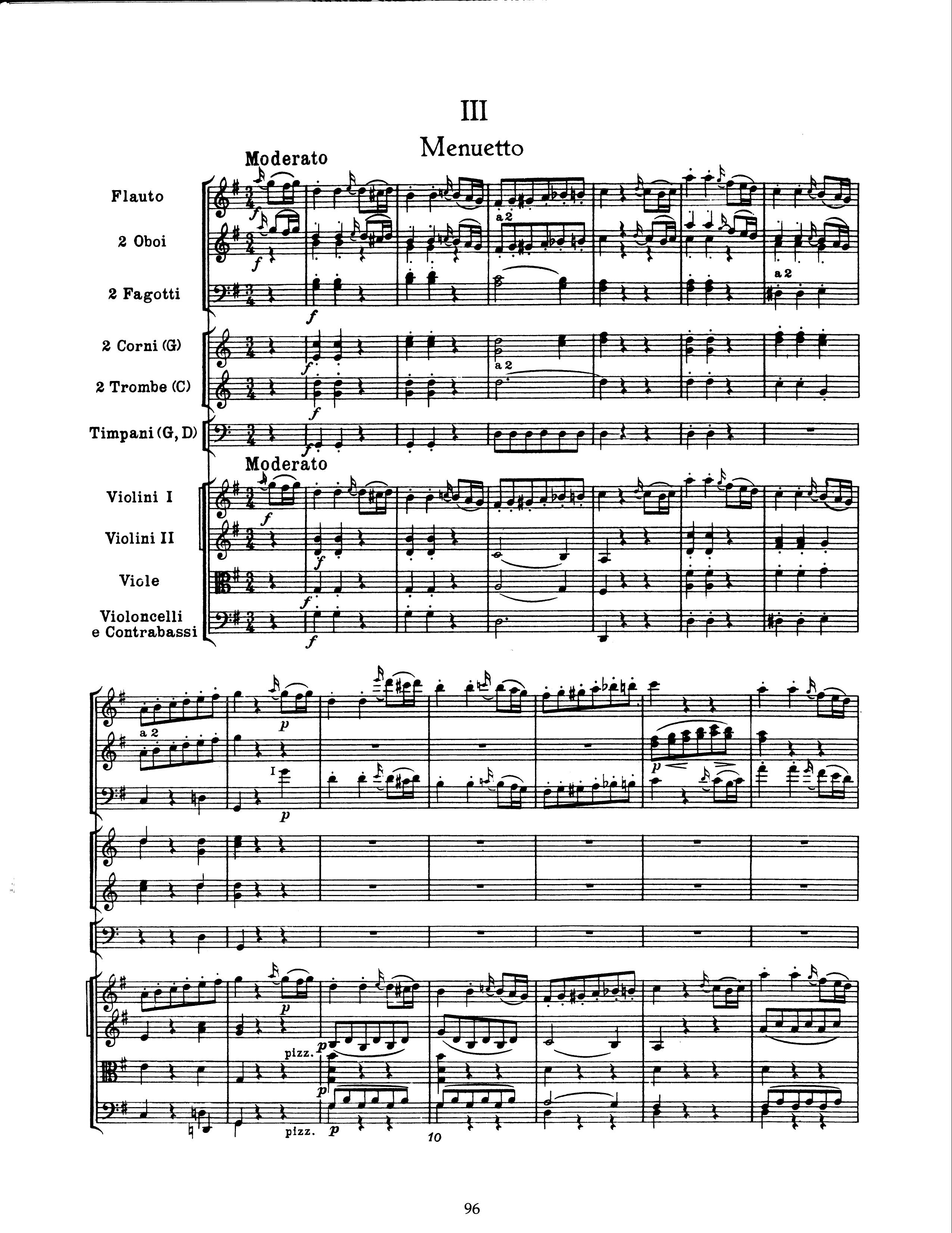 Haydn by Symphony No.100 Mvt.III Full Score