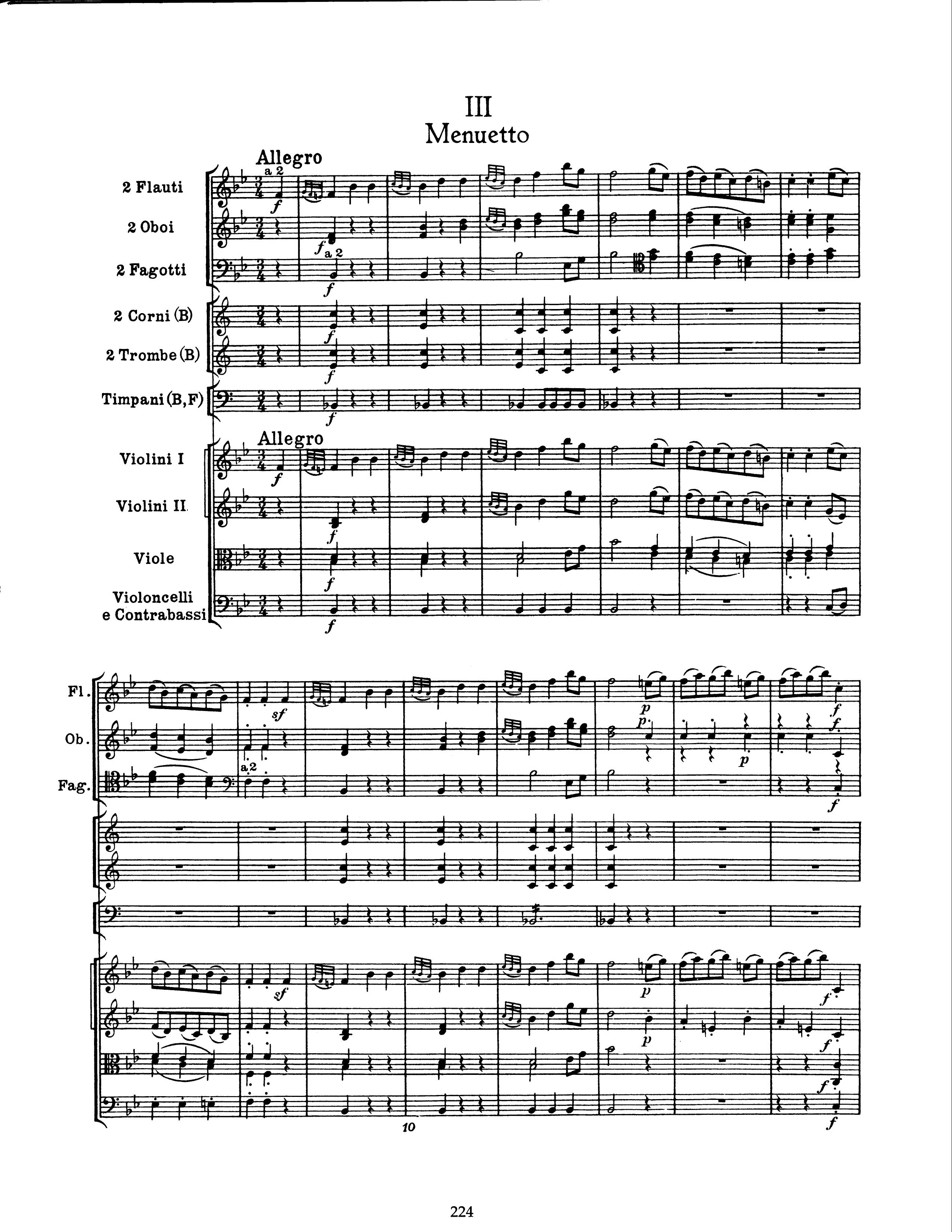 Haydn by Symphony No.102 Mvt.III Full Score