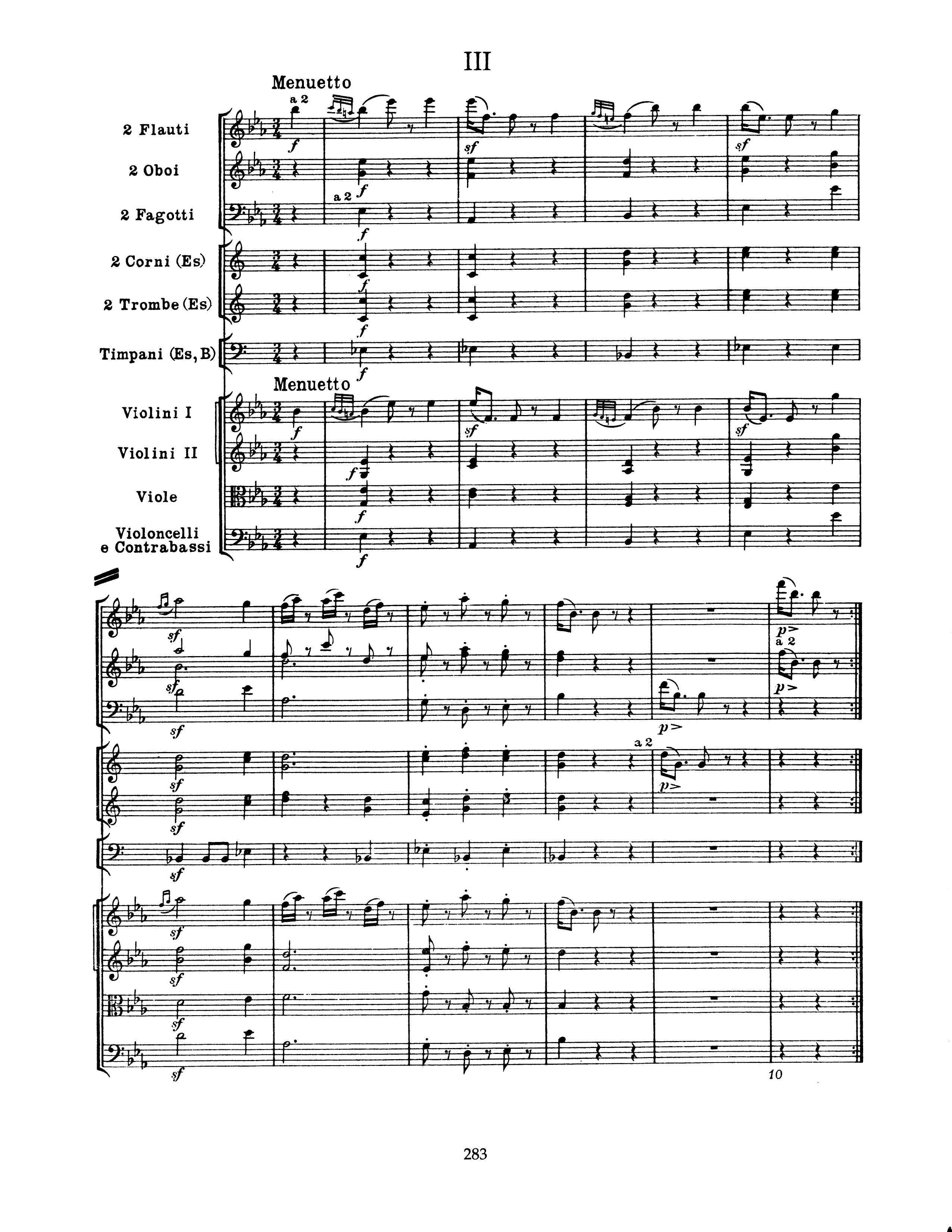 Haydn by Symphony No.103 Mvt.III Full Score