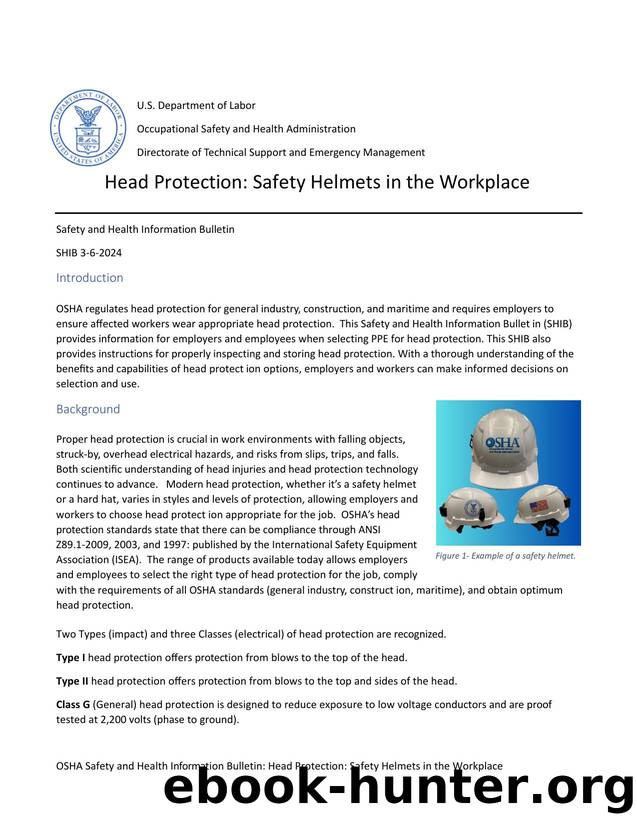 Head Protection: Safety Helmets in the Workplace by DOL/OSHA DTSEM