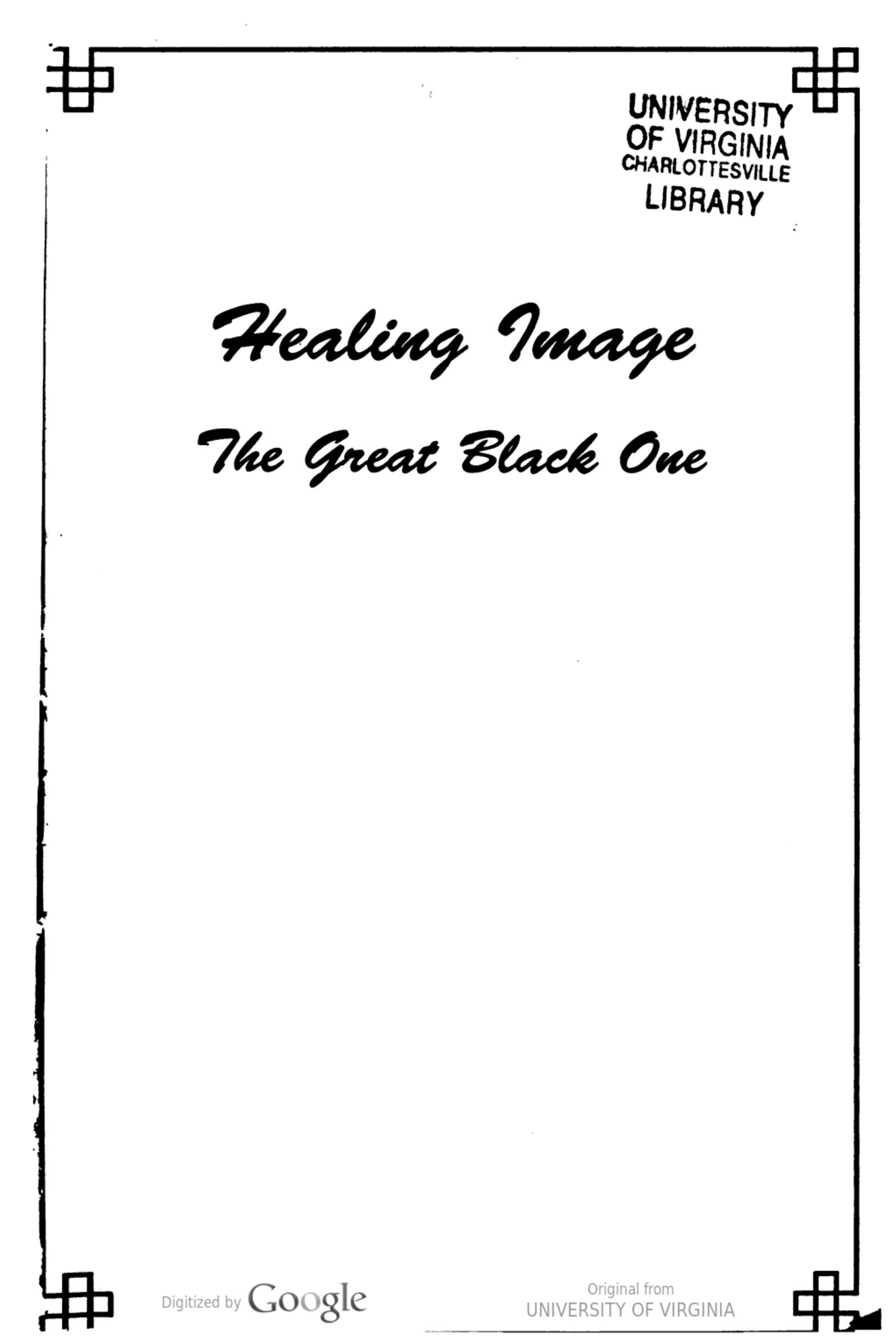 Healing image : the Great Black One : an "International year of Tibet" presentation by William Stablein