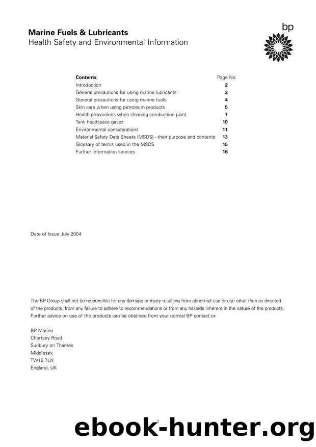 Health Safety and Environmental Information by Unknown