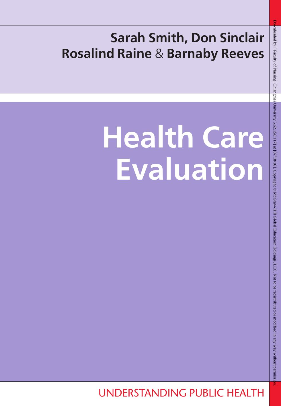 Health care evaluation by Unknow