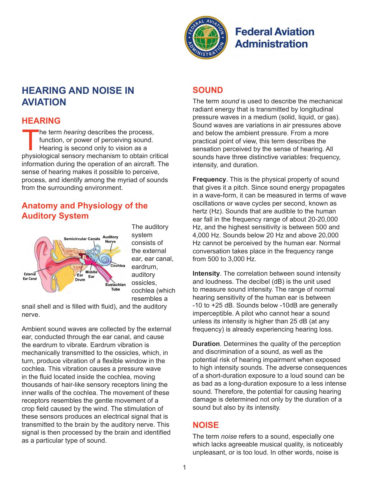 Hearing and Noise in Aviation by Unknown