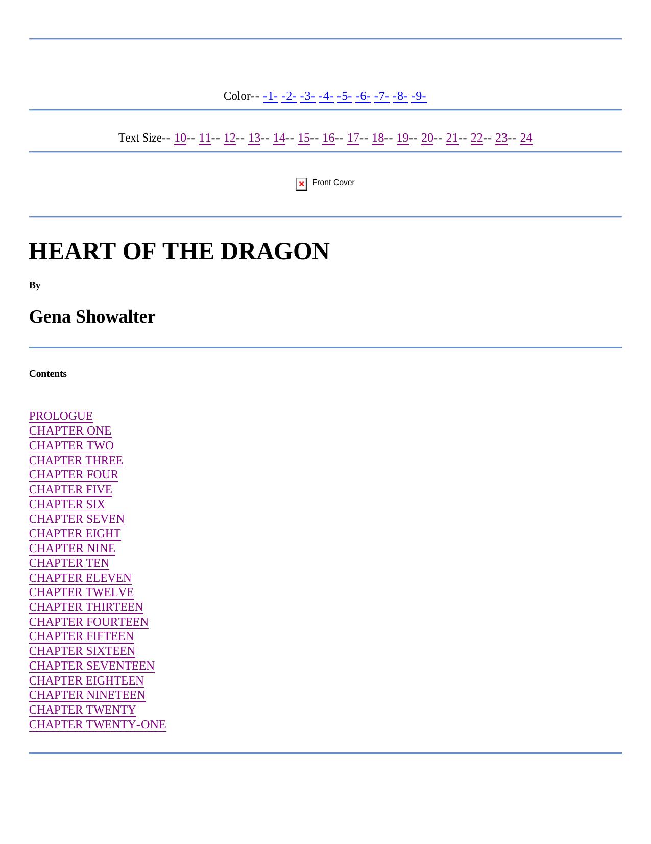 Heart of the Dragon by Showalter Gena