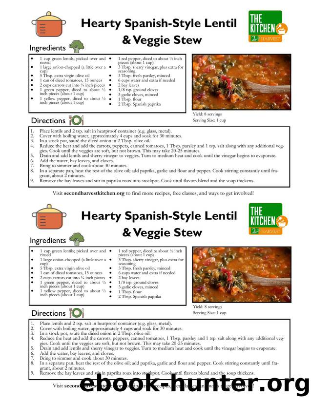 Hearty Spanish-Style Lentil and Veggie Stew by Allie Moore