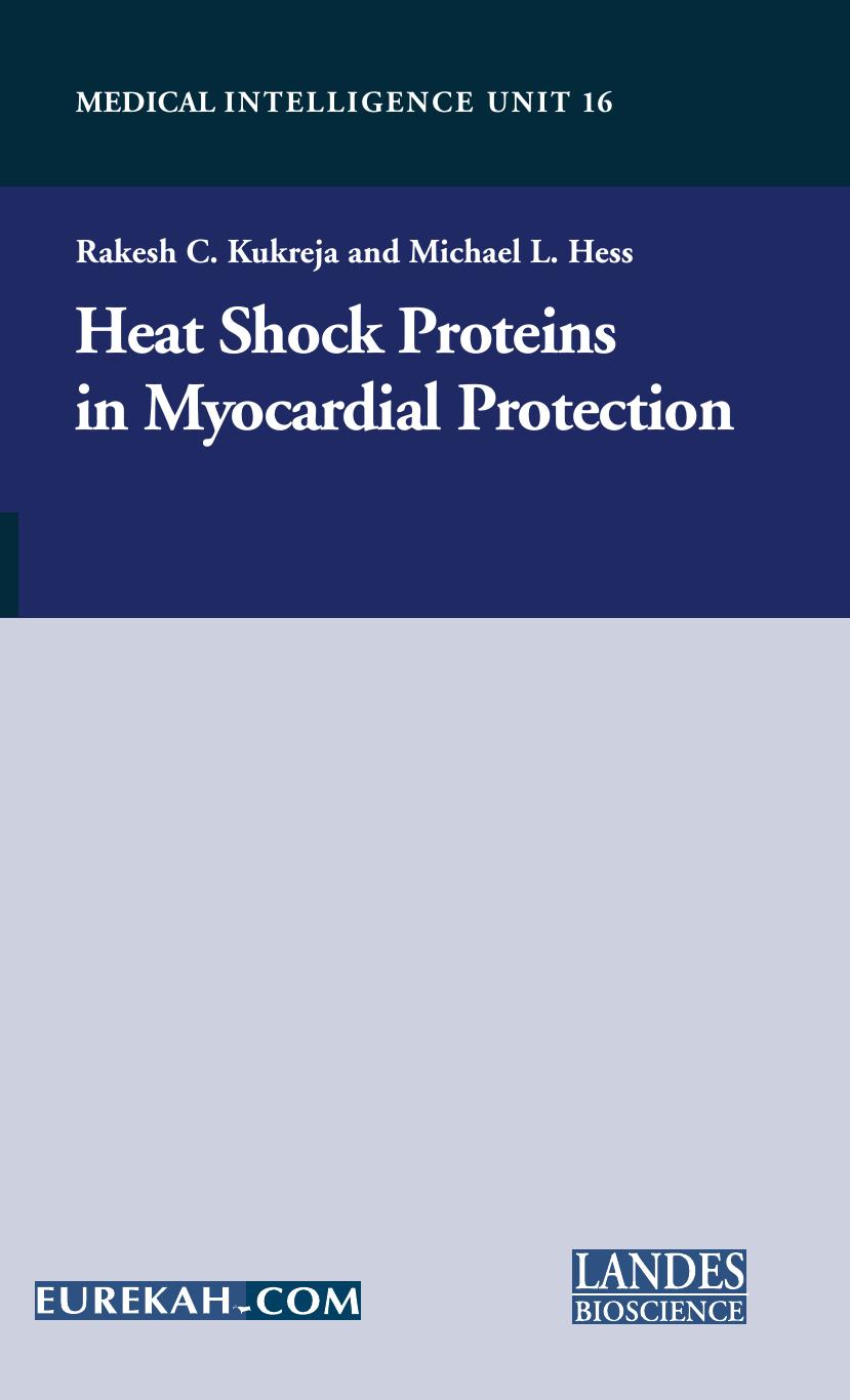Heat Shock Proteins in Myocardial Protection by Rakesh C. Kukreja