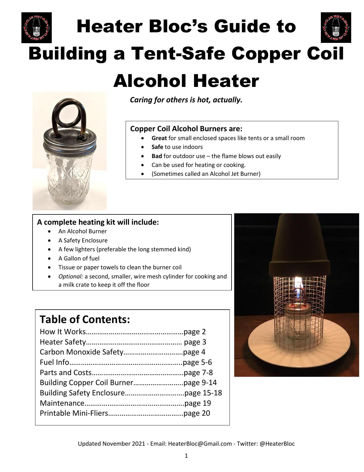 Heater Bloc's Guide to Building A Copper Coil Alcohol Heater by HeaterBloc