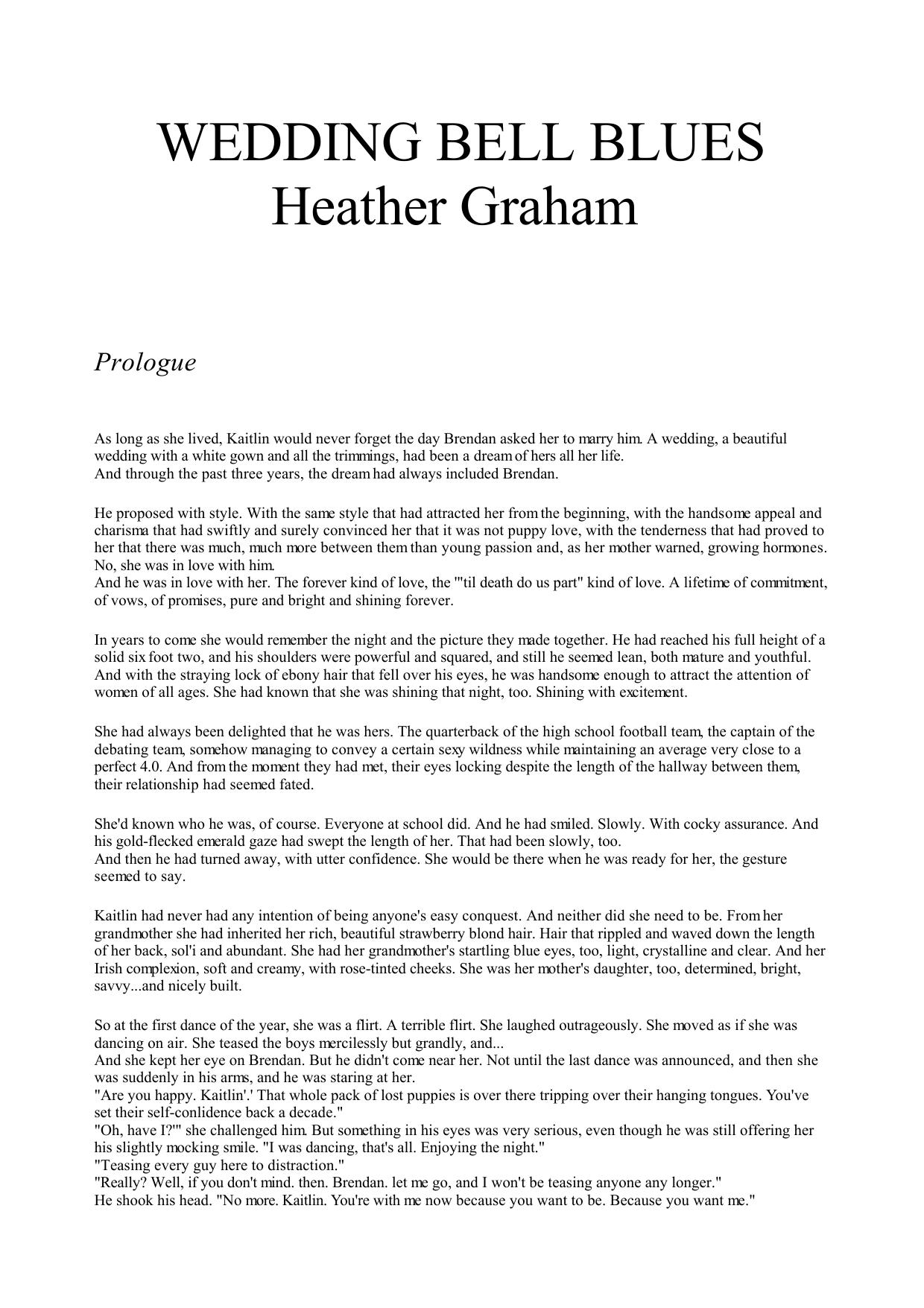 Heather Graham by Wedding Bell Blues