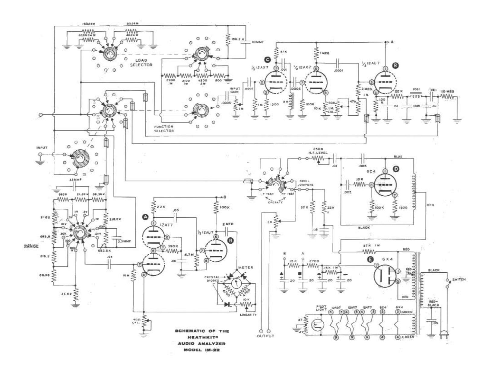 Heathkit IM-22 Audio Analyzer (schematic only) WW.pdf by Shellie