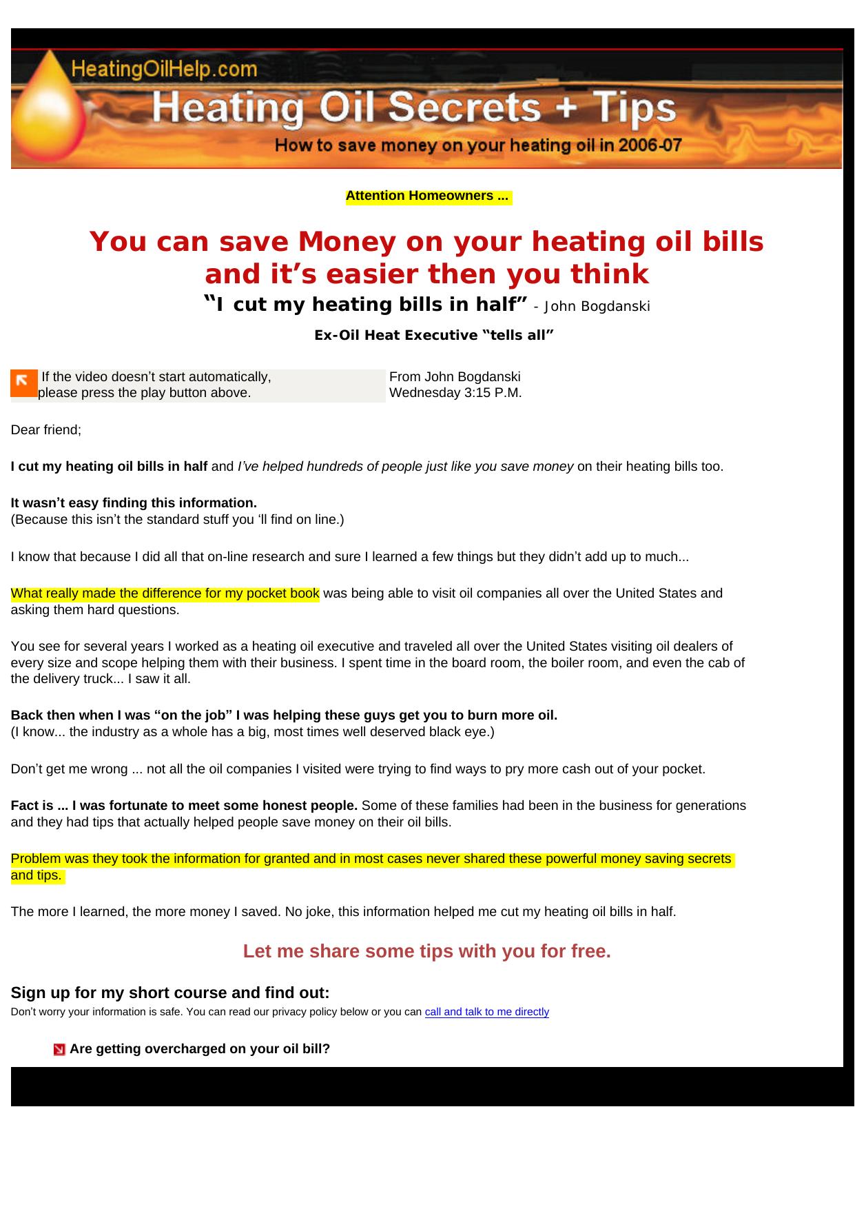 Heating Oil Secrets And Tips. by Best of Kuszter's Collection