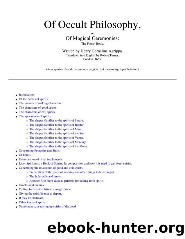 Heinrich Cornelius Agrippa: his Fourth Book of Occult Philosophy by Unknown