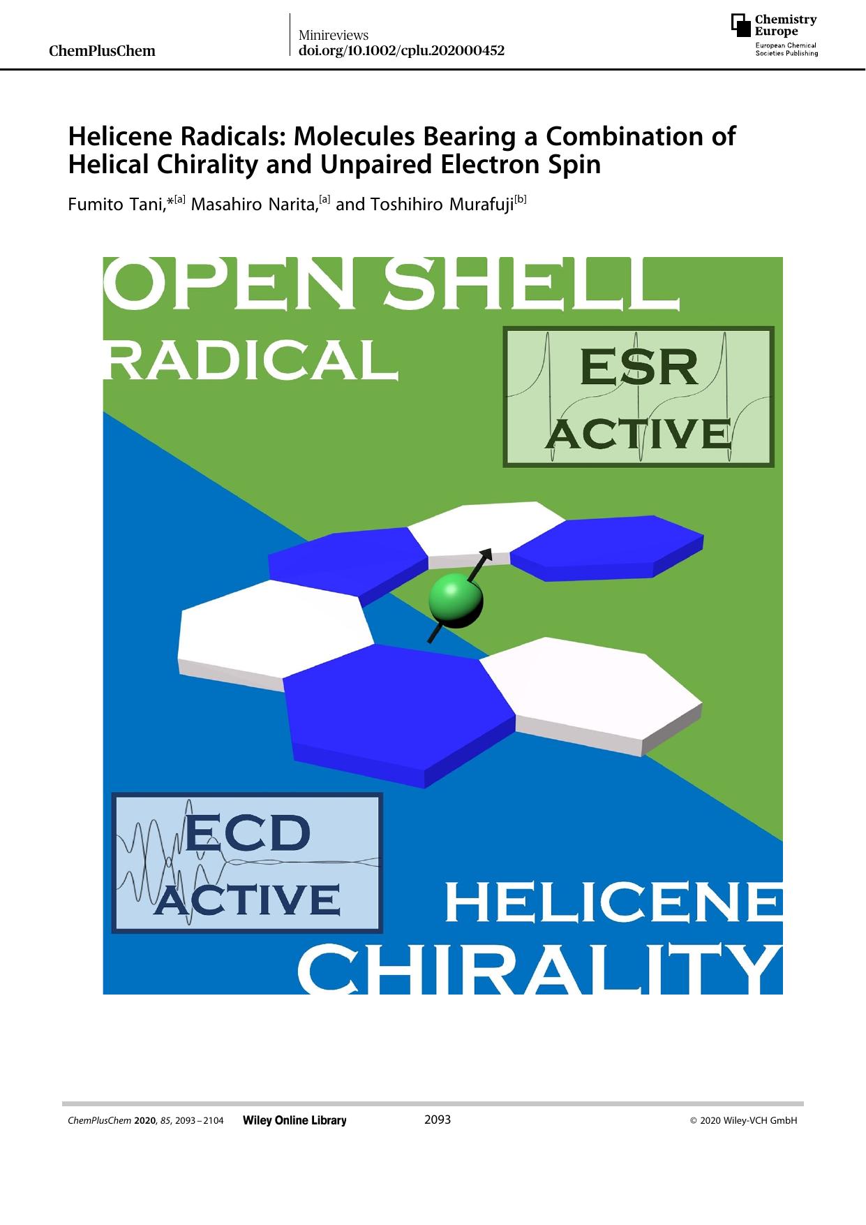 Helicene Radicals: Molecules Bearing a Combination of Helical Chirality and Unpaired Electron Spin by Unknown