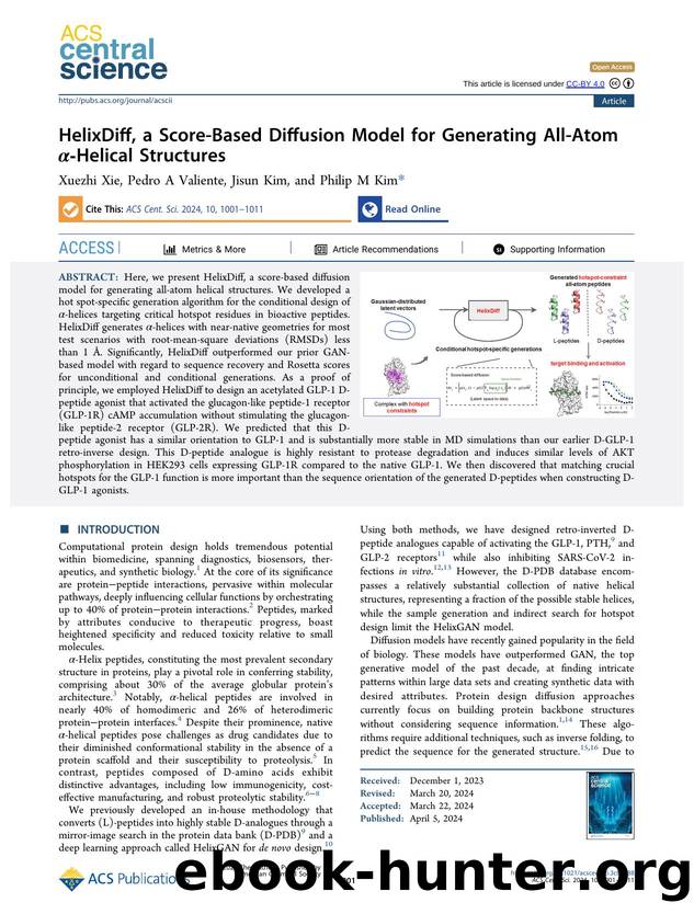 HelixDiff, a Score-Based Diffusion Model for Generating All-Atom Î±âHelical Structures by unknow